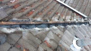Tile roof hip sealed