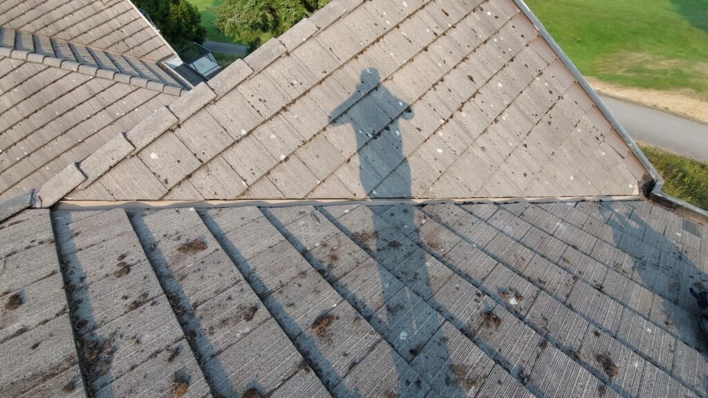 Leaking valley on a concrete tile roof in Abbotsford.